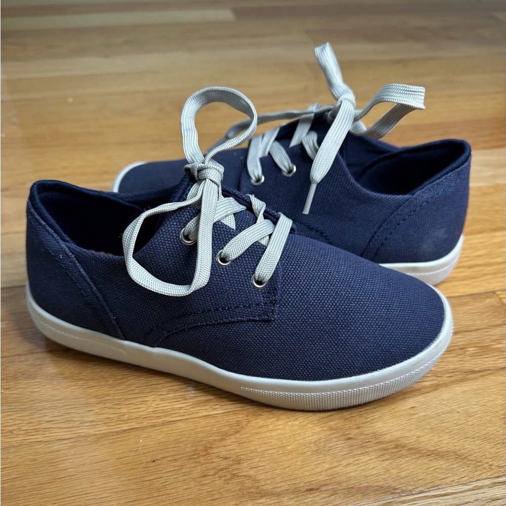 Sun + Stone Navy Canvas Kids Sneakers